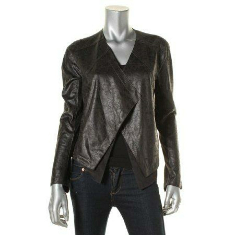 Lysse Drape faux leather jacket XS